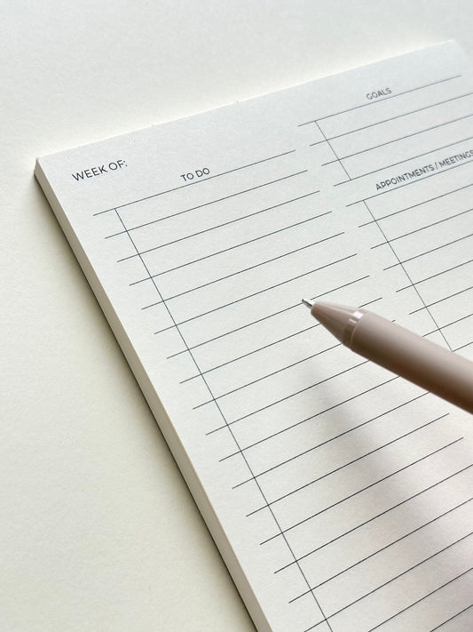 Weekly To Do List Notepad