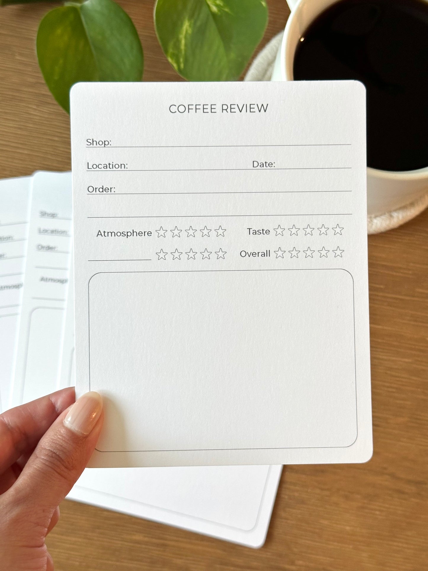 Coffee Review Card
