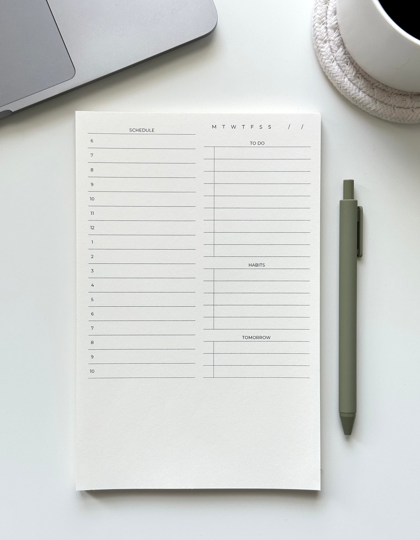 Daily Planner Notepad