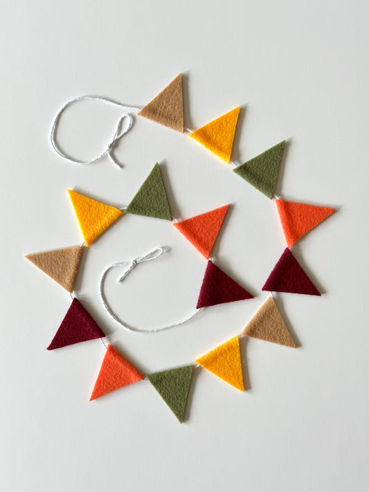 Mini Fall Felt Flag Bunting