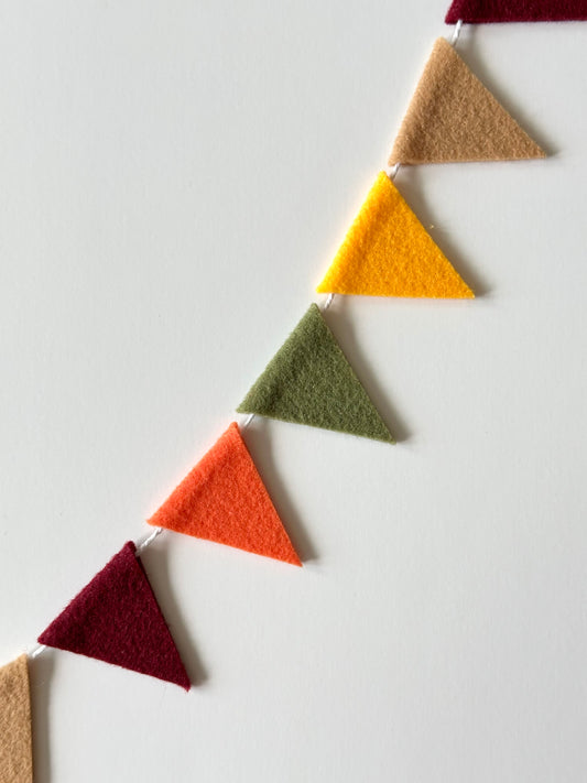 Mini Fall Felt Flag Bunting