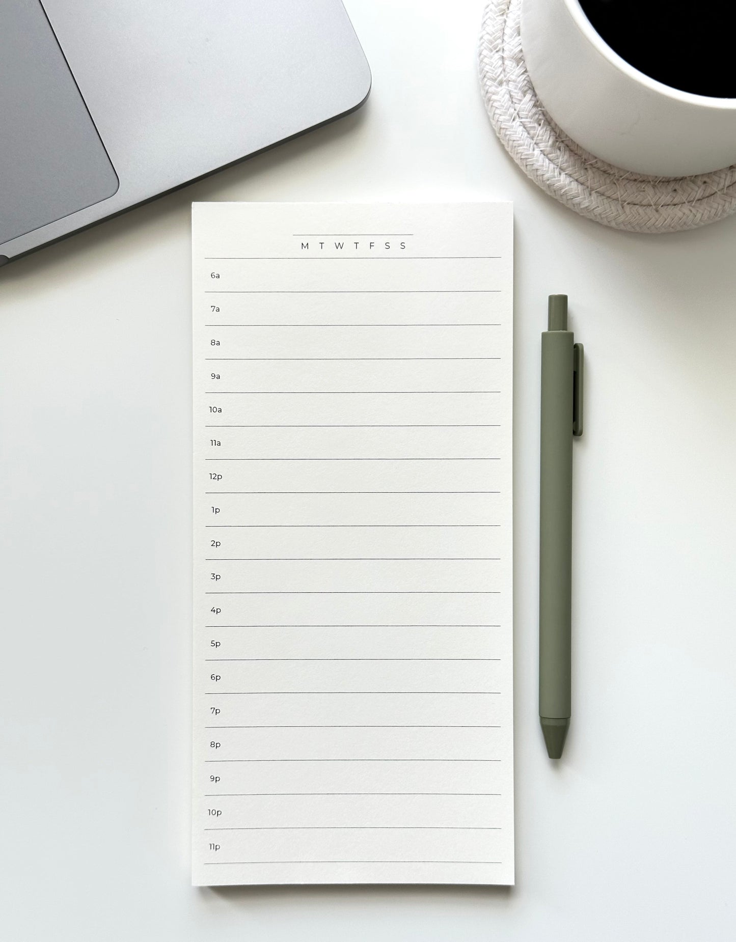 Hourly Schedule Notepad