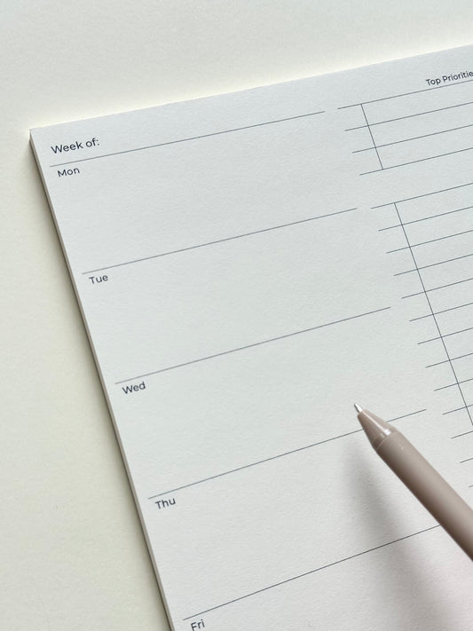 Weekly Overview Notepad