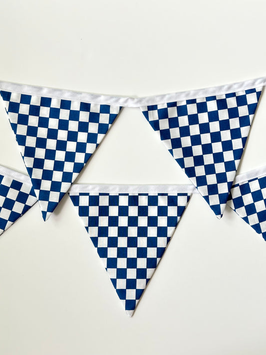 Dark Blue Checker Banner