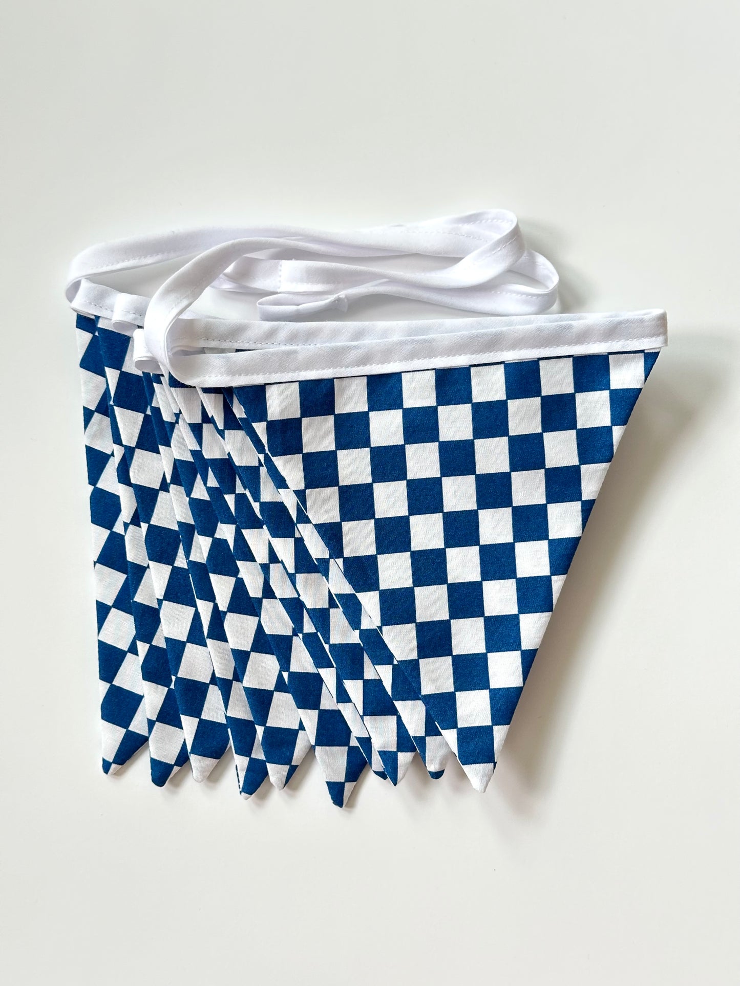 Dark Blue Checker Banner