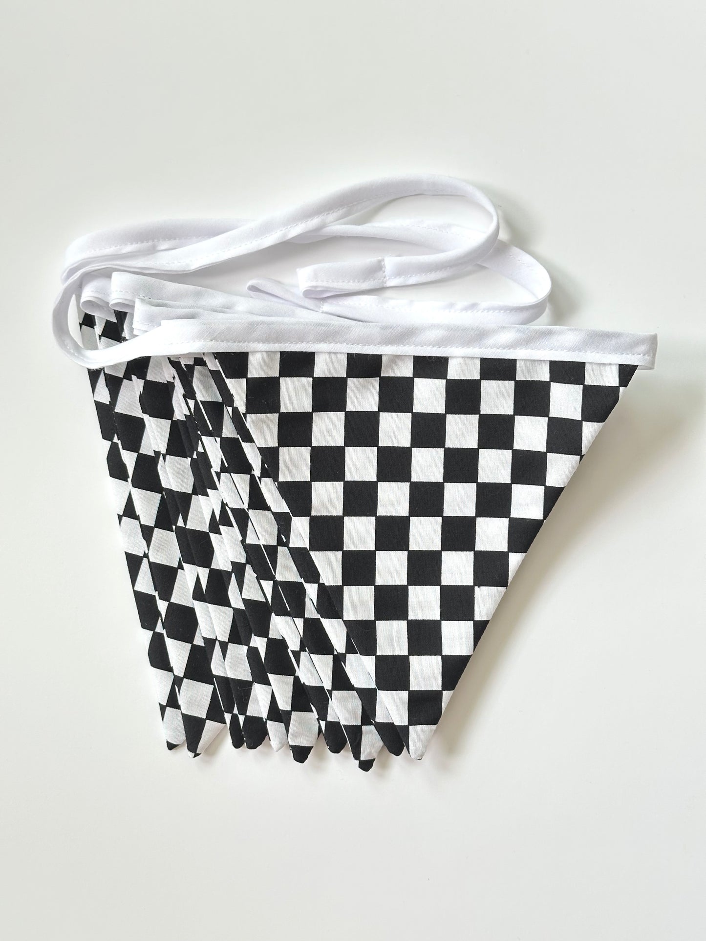 Black and White Checker Flag Banner