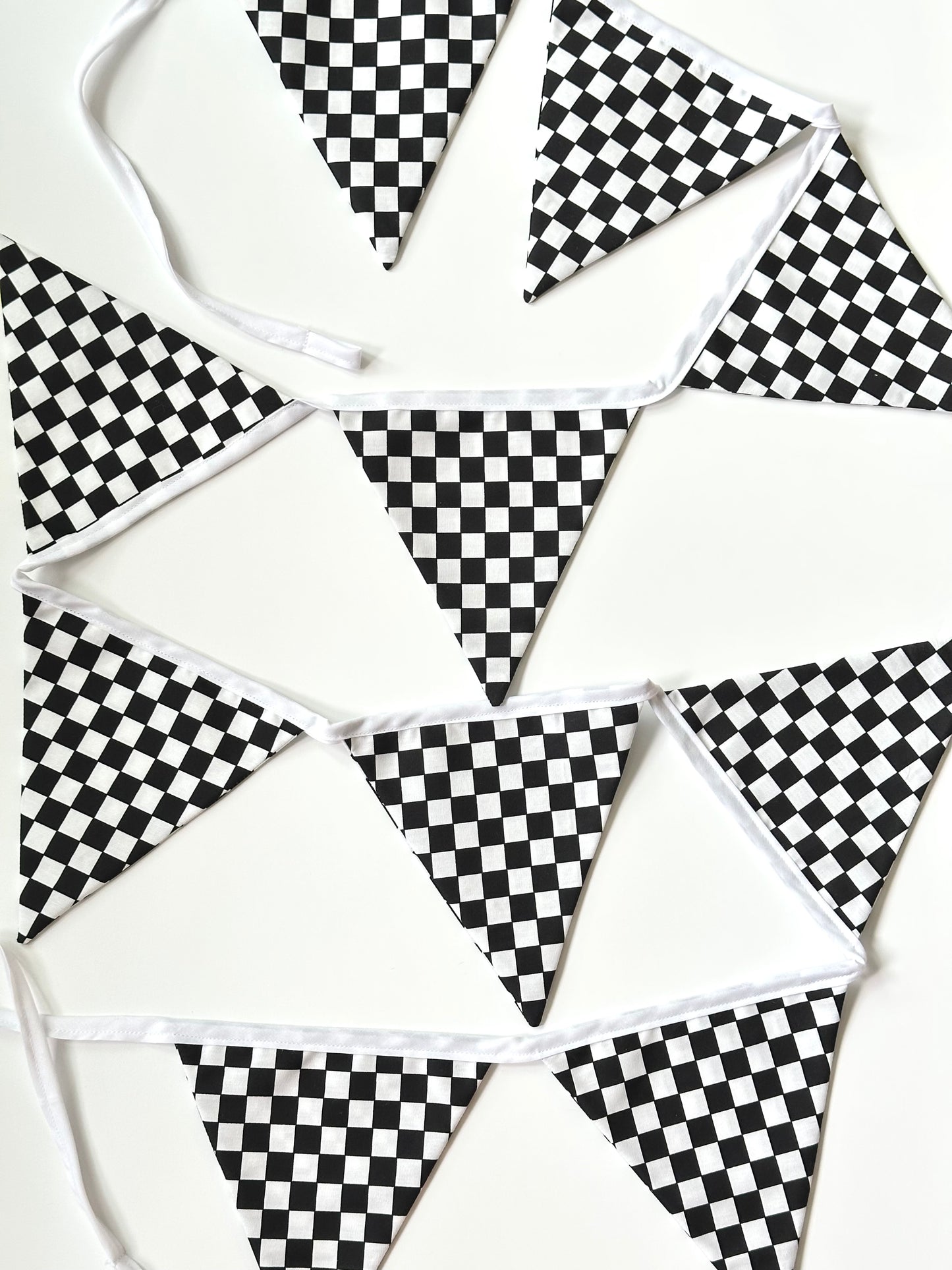 Black and White Checker Flag Banner