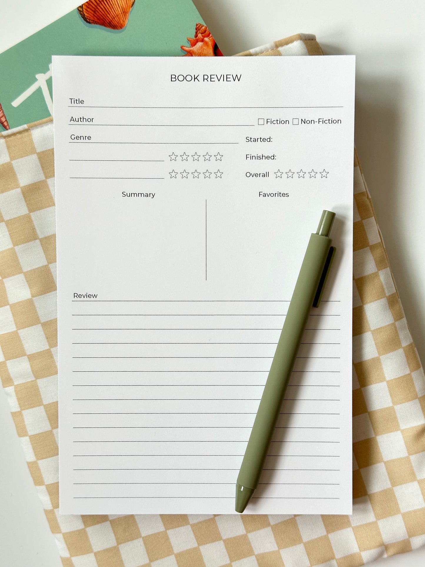 Book Review Notepad