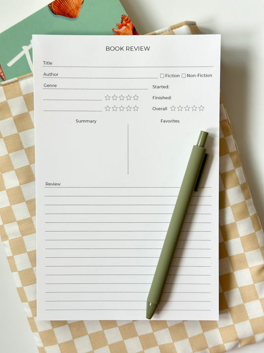 Book Review Notepad