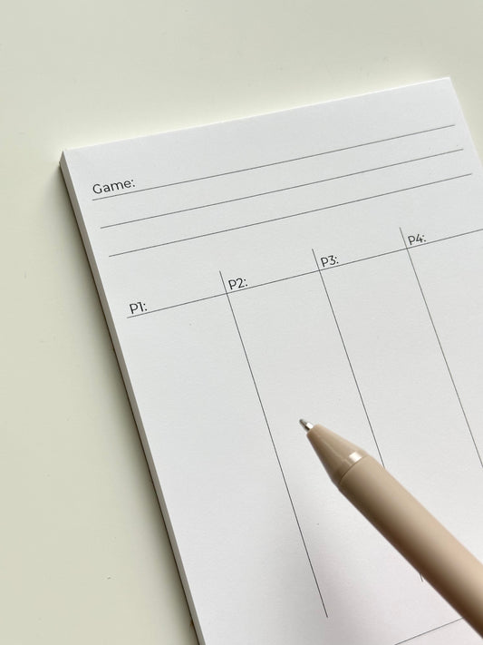 Game Score Notepad