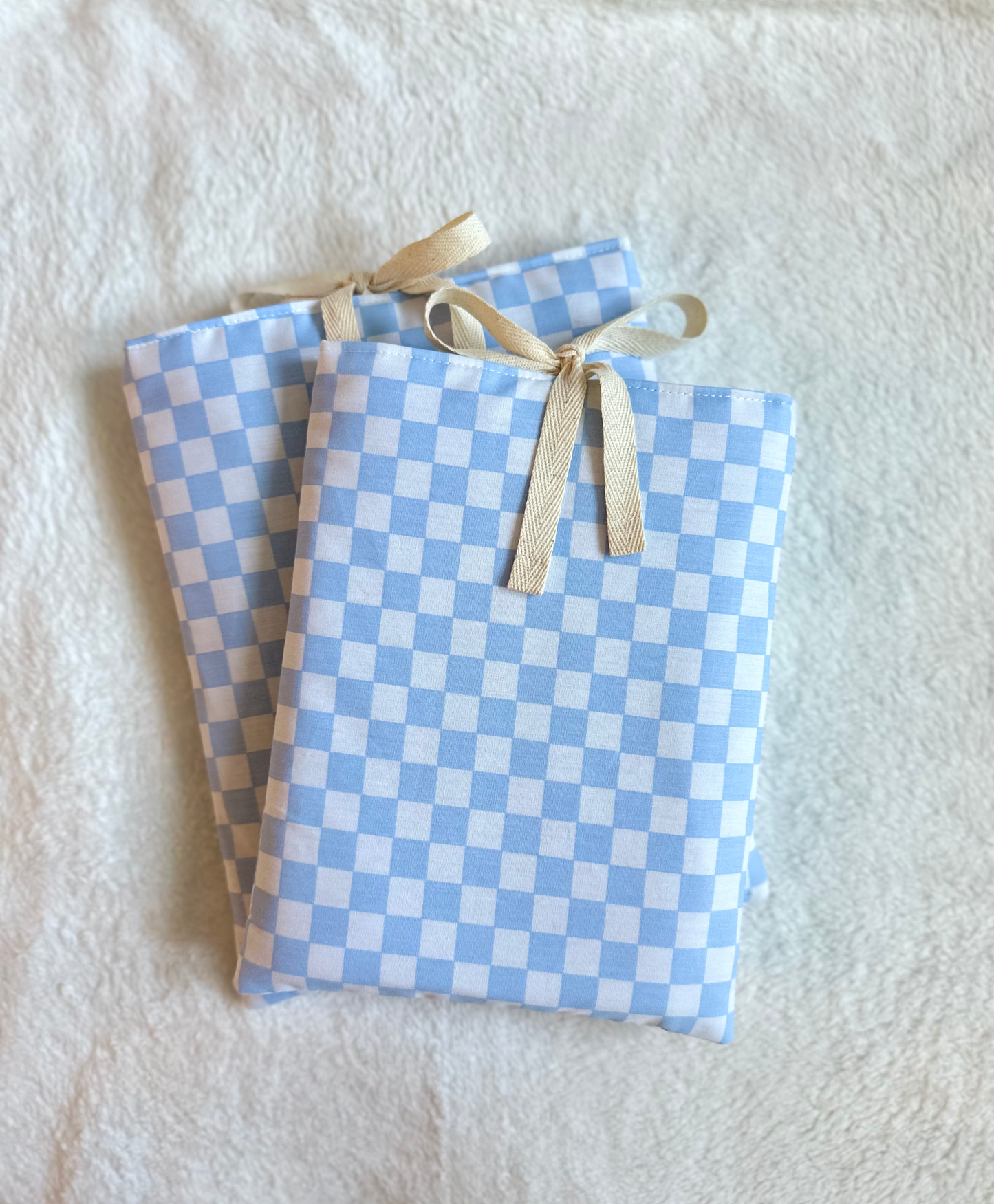 Blue Checker Book Sleeve