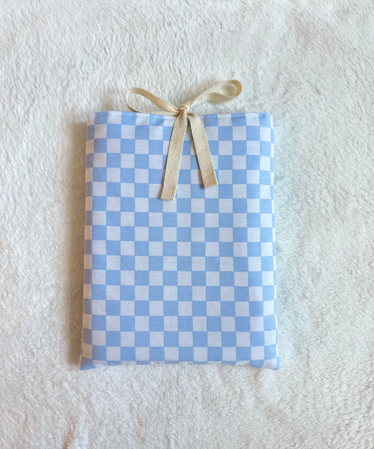 Blue Checker Book Sleeve