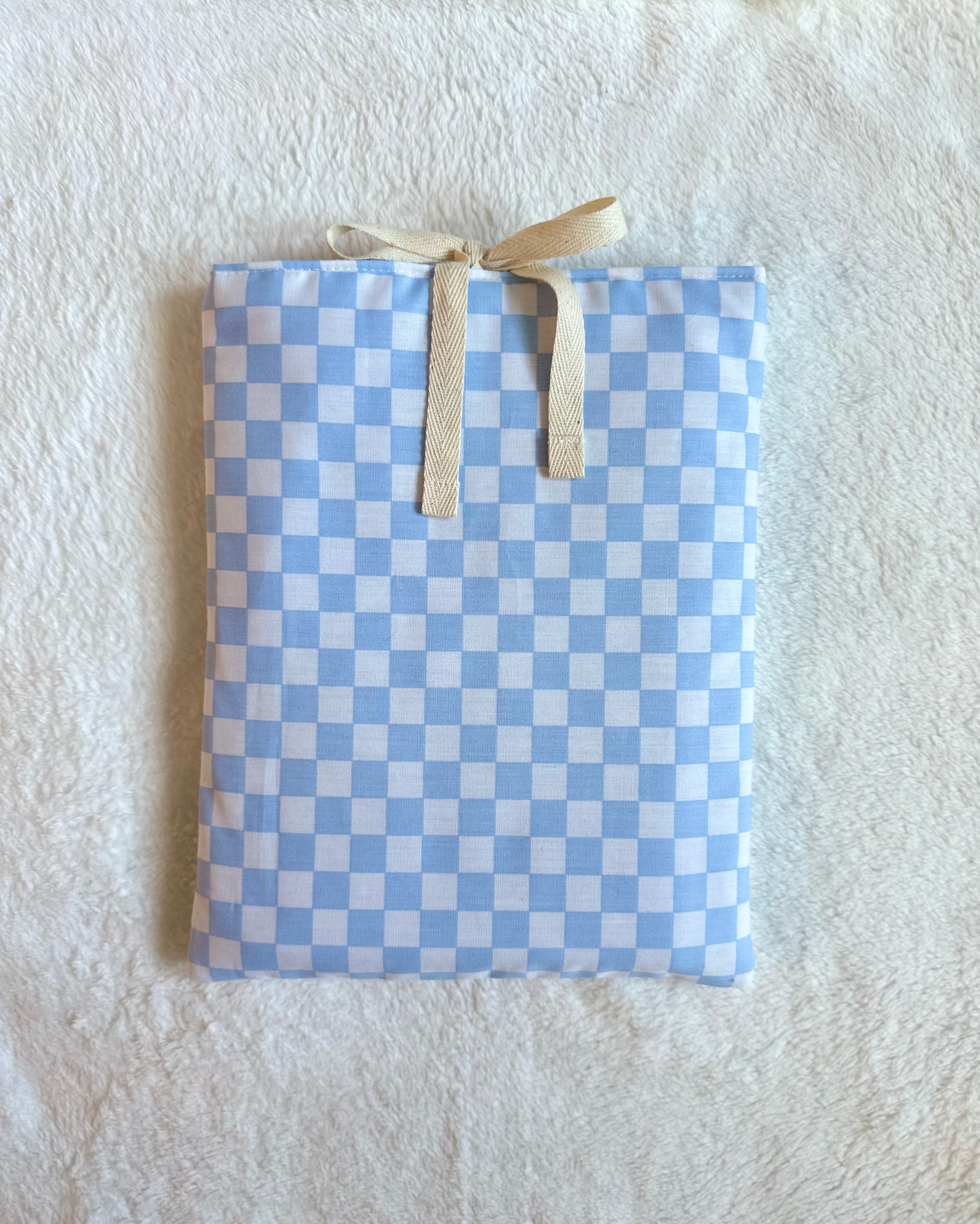 Blue Checker Book Sleeve