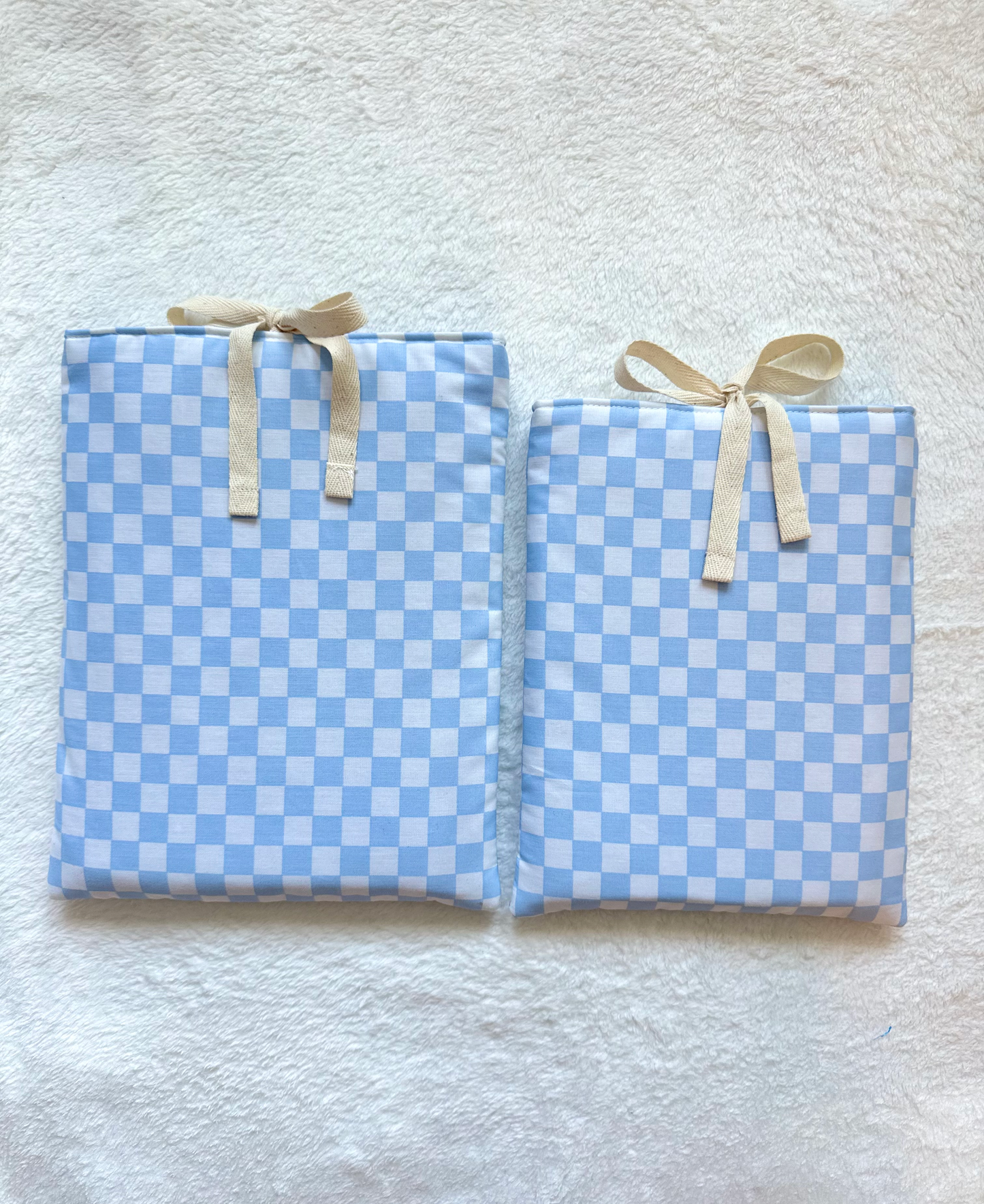 Blue Checker Book Sleeve