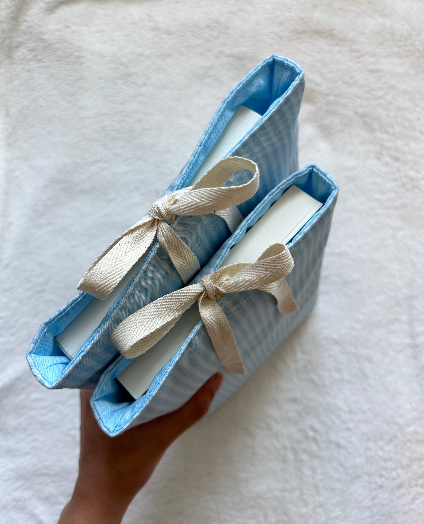 Blue Tonal Stripe Book Sleeve